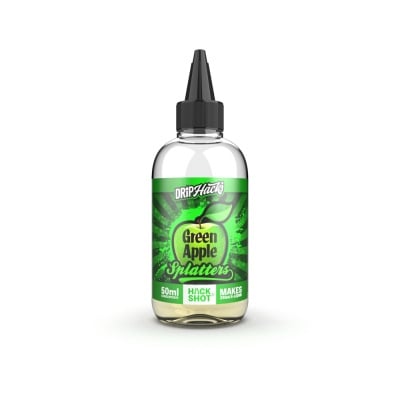 green - apple - splatters - 250 ml - drip - hacks - longfill - hackshot - esmoker.bg