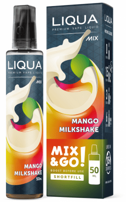 Liqua MIX and GO Short Fill 50мл/70мл - Mango Milkshake Изображение 1